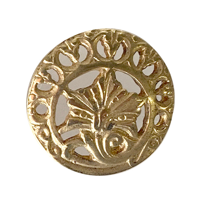 Fringe Buttons - Gold Filigree Leaf