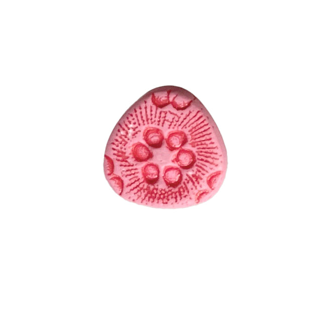 Fringe Buttons - Pink Lily Pad