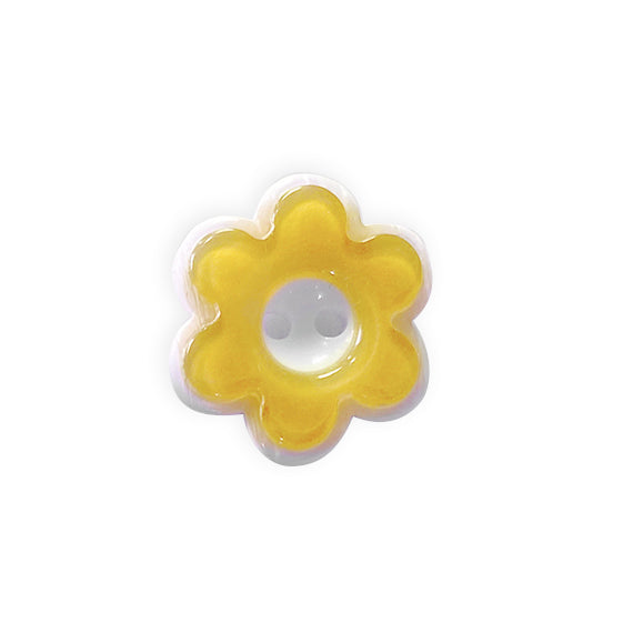 Fringe Buttons - Yellow Daisy