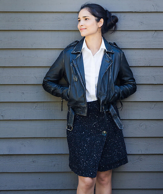 A Churchmouse Yarns and Teas Pattern - Buttoned Wrap Skirt (PDF)