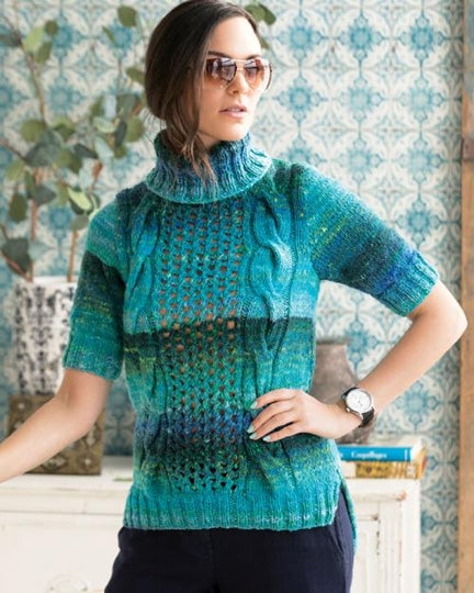 Noro Cabled Tee knitting pattern on sale at Little Knits