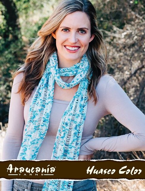An Araucania Huasco Color Pattern - Cabrillo Scarf (PDF)