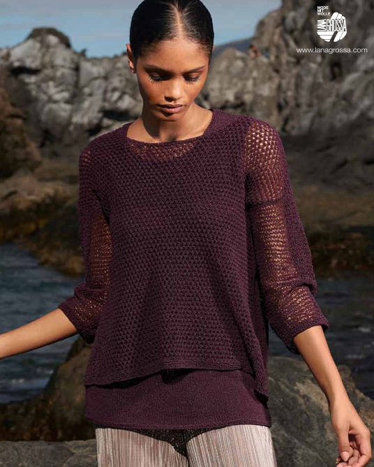 A Lana Grossa Capri Pattern - #25 Pullover (PDF)