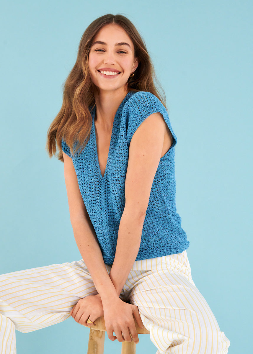 A Lana Grossa Capri Crochet Pattern - #03 Top (PDF)