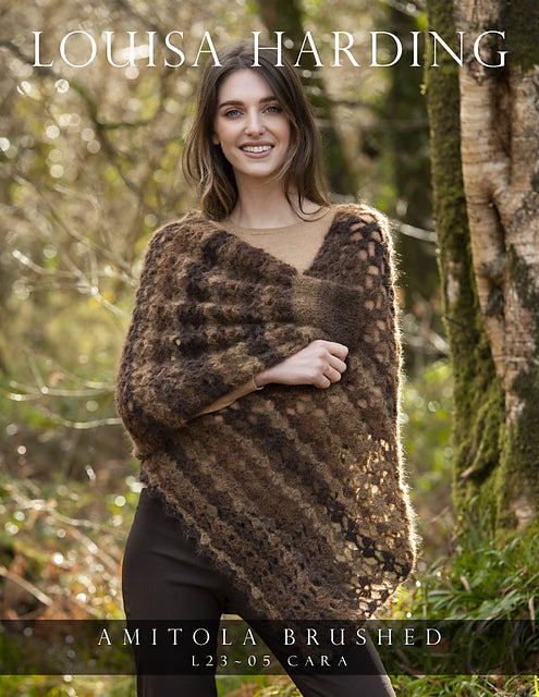 A Louisa Harding Amitola Brushed Crochet Pattern - Cara Wrap (PDF)