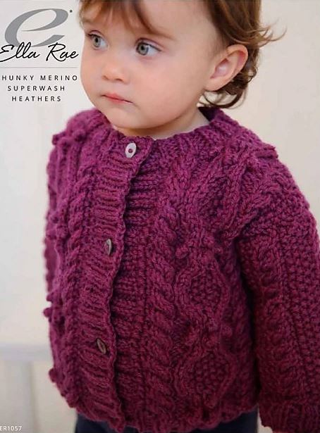 zz Carly Cardigan (PDF) - FREE w/ PURCHASES OF 4 SKS OF ELLA RAE CHUNKY MERINO, ONE FREE PATTERN PER PERSON PLEASE