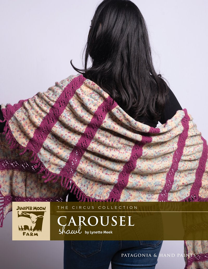 A Juniper Moon Patagonia Organic Merino Pattern - Carousel Shawl (PDF)