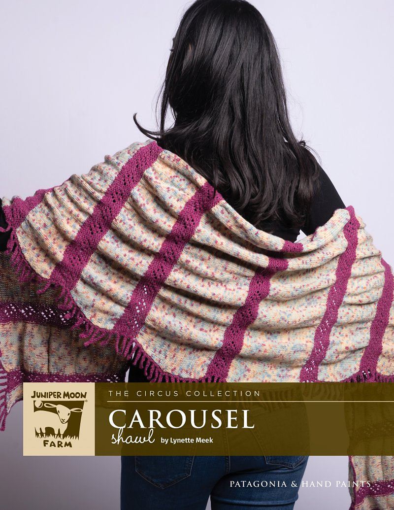 A Juniper Moon Patagonia Organic Merino Pattern - Carousel Shawl (PDF)