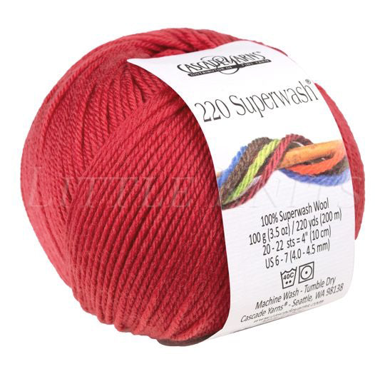 Cascade 220 Superwash - Chrysanthemum (Color #290) Dyelot 7K2778 - A Redish Orange (Copy)
