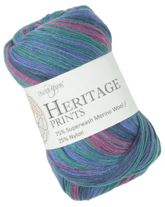 Cascade Heritage Prints - Jewel Stripe (Color #163) - FULL BAG SALE (5 SKEINS)