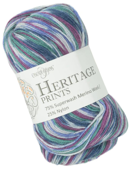 Cascade Heritage Prints - Jewels (Color #157) - FULL BAG SALE (5 SKEINS)