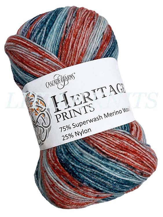 Cascade Heritage Prints - Rink Side (Color #124) - FULL BAG SALE (5 Skeins)