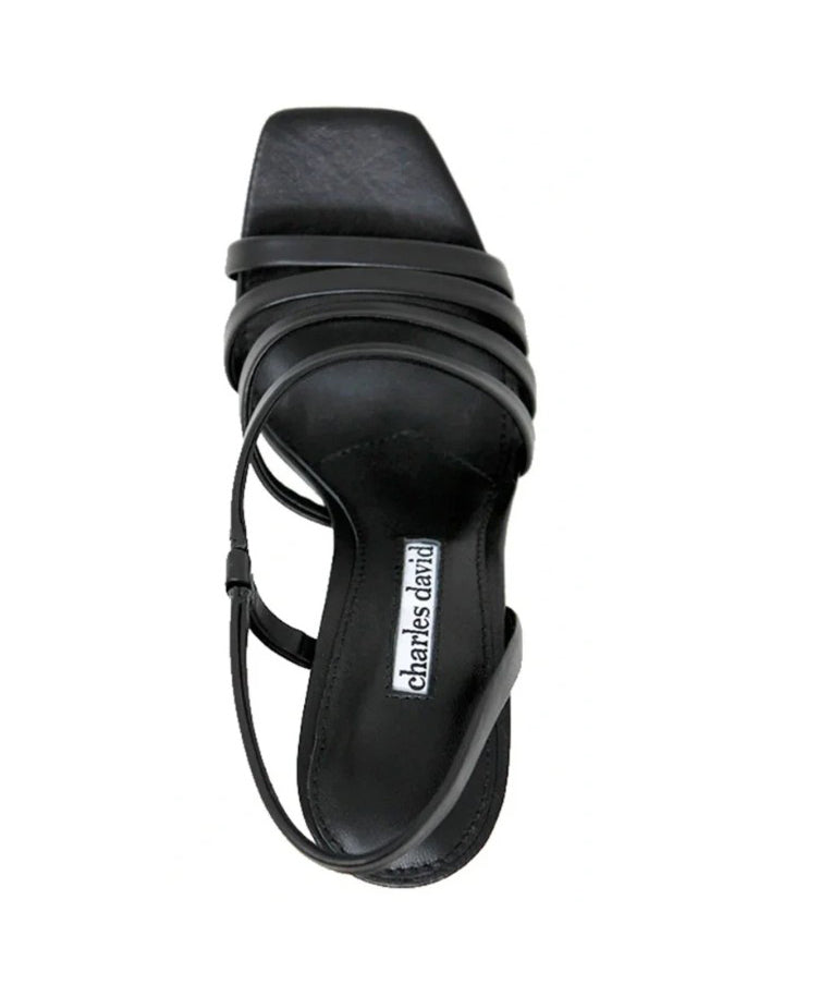 New in Box, Charles David Voyage Sandals, Size US 8.5, Black