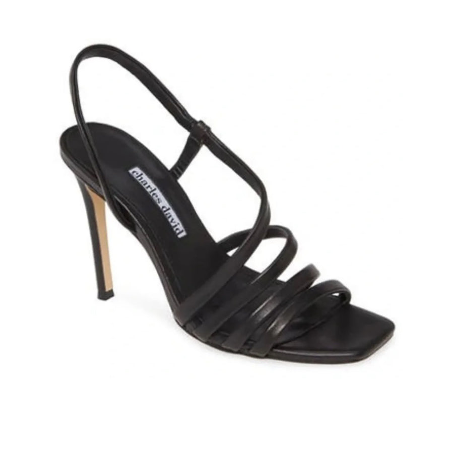 New in Box, Charles David Voyage Sandals, Size US 8.5, Black