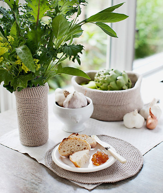 A Churchmouse Yarns and Teas Pattern - Crocheted Baskets (PDF)