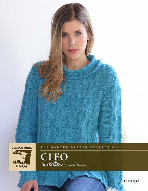 A Juniper Moon Farm Herriot Pattern - Cleo Sweater - Free with Purchases of 7 Skeins of Herriot (Print Pattern)