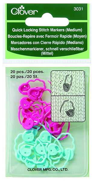 Clover Quick Locking Stitch Marker - Medium (Item #3031) on sale at Little Knits