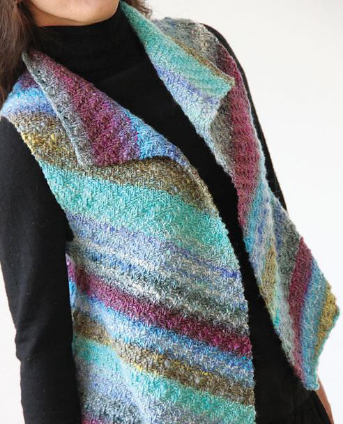 A Noro Miyabi Pattern - Collared Vest #30 knitting pattern on sale at Little Knits