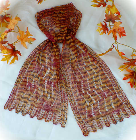 HeartStrings Pattern - Colorful Splendor Lace Scarf