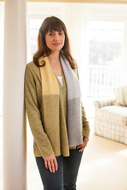 A Churchmouse Yarns and Teas Pattern - Color Play Mohair Scarf & Wrap (PDF)