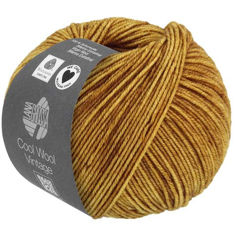 Lana Grossa Cool Wool Vintage - Gold Vintage Tweed (Color #7362)