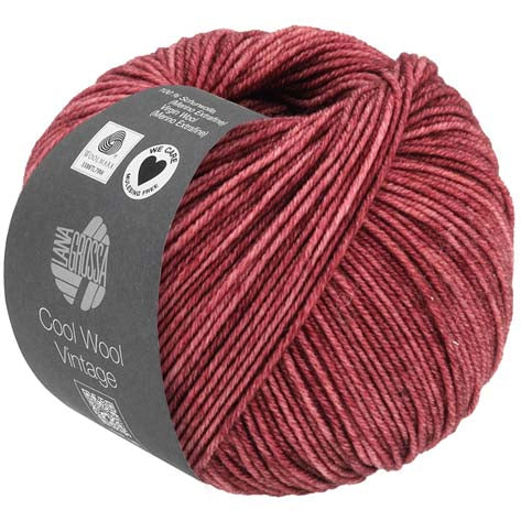 Lana Grossa Cool Wool Vintage - Burnt Wine Vintage Tweed (Color #7364)