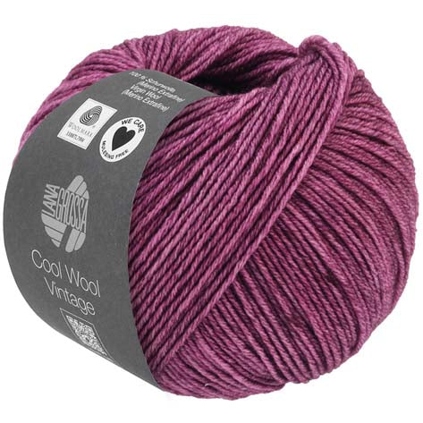 Lana Grossa Cool Wool Vintage - Bordeaux Vintage Tweed (Color #7365)