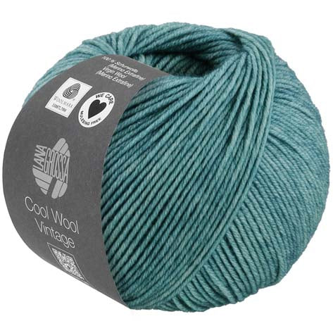 Lana Grossa Cool Wool Vintage - Turq Vintage Tweed (Color #7379)