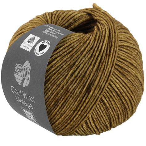 Lana Grossa Cool Wool Vintage - Tobacco Vintage Tweed (Color #7381) - FULL BAG SALE (5 Skeins)
