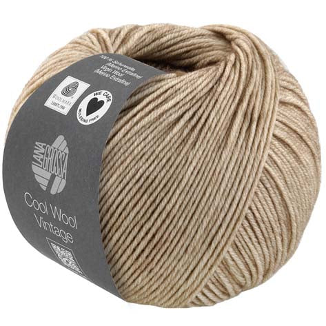 Lana Grossa Cool Wool Vintage - Sand Vintage Tweed (Color #7382)