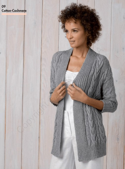 A Katia Cotton Cashmere Pattern - Cardigan (PDF)