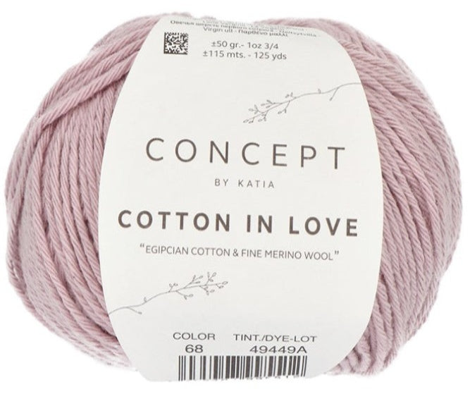 Katia Concept Cotton In Love - Pale Pink (Color #68)