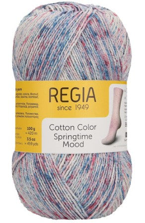 Regia Cotton Color Sprinkles - Snowy Bloom (Color #4084) - FULL BAG SALE (5 Skeins)