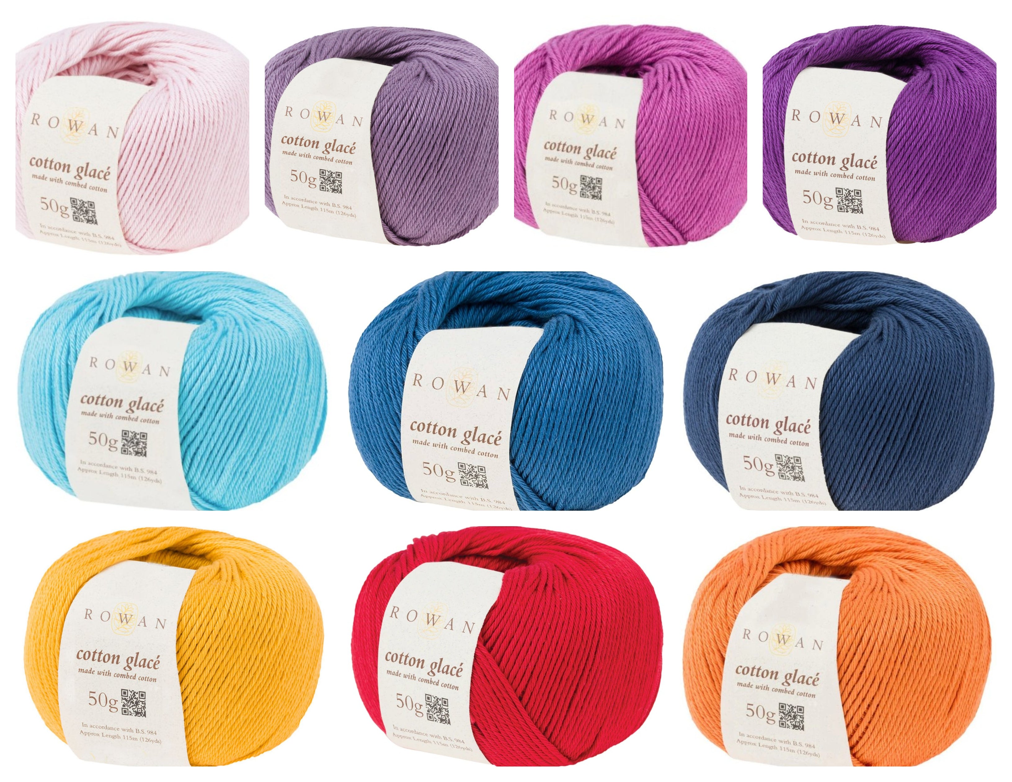 z Rowan Cotton Glace 10 Skein Mystery Bag - 10 Different Colors/No Color Repeats