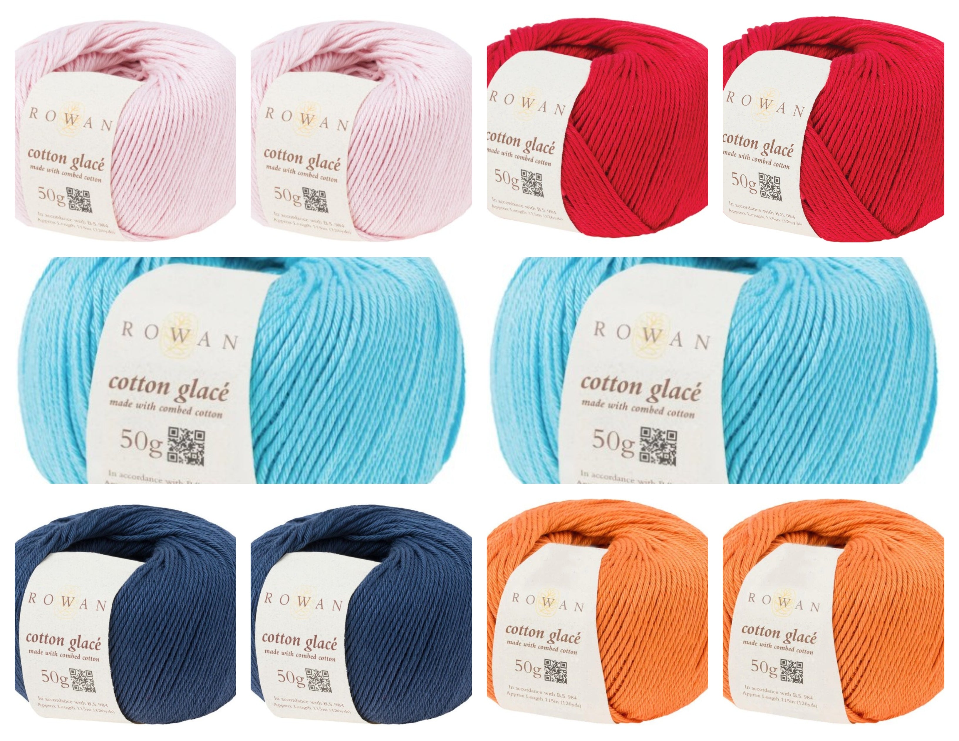 z Rowan Cotton Glace 10 Skein Mystery Bag - 2/2/2/2/2 Color Split