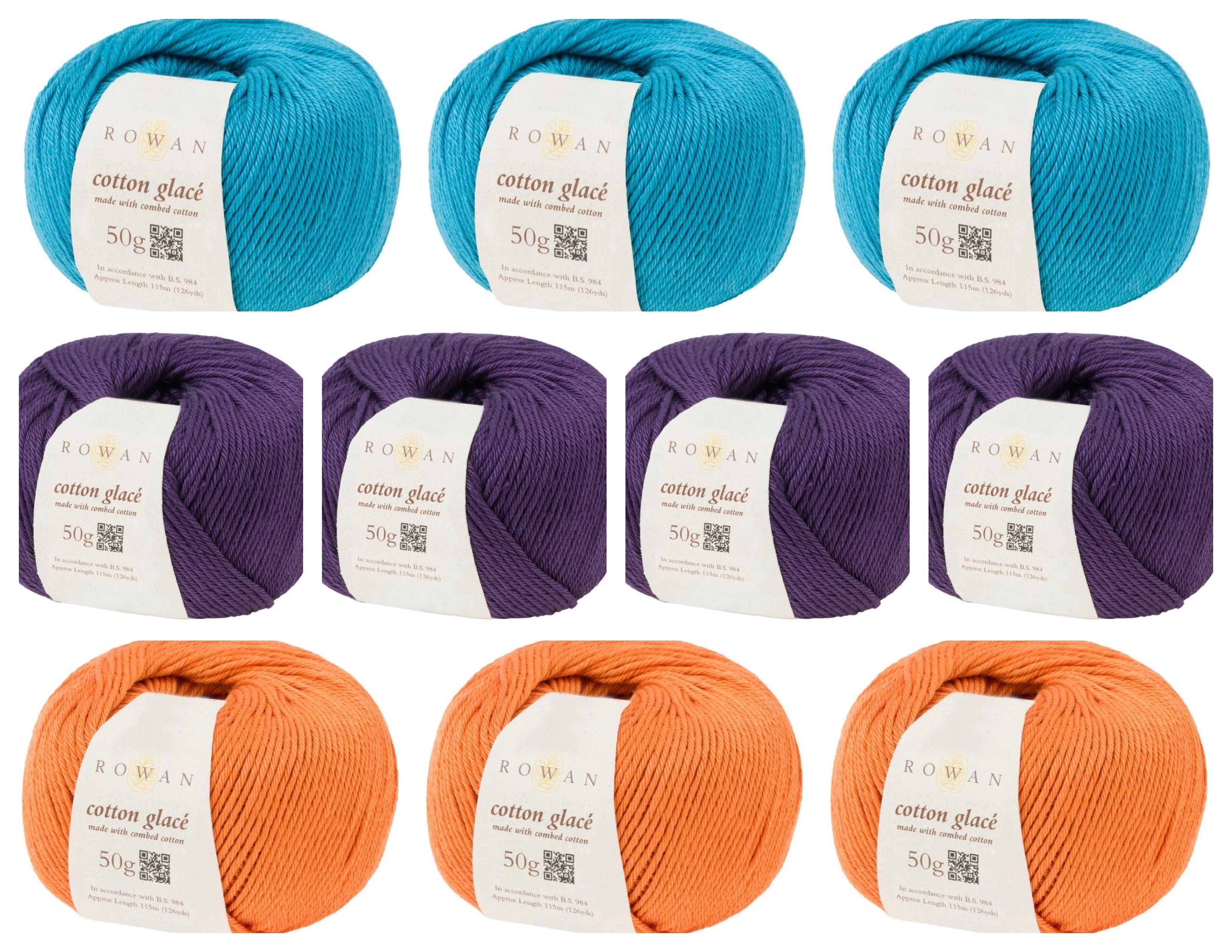 z Rowan Cotton Glace 10 Skein Mystery Bag - 4/3/3 Color Split