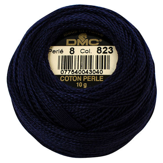 DMC Pearl Cotton Size 8 - Navy (Color #823)