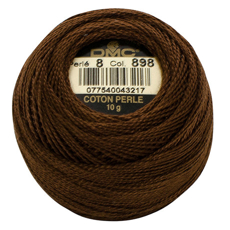 DMC Pearl Cotton Size 8 - Brown (Color #898) on sale at Little Knits