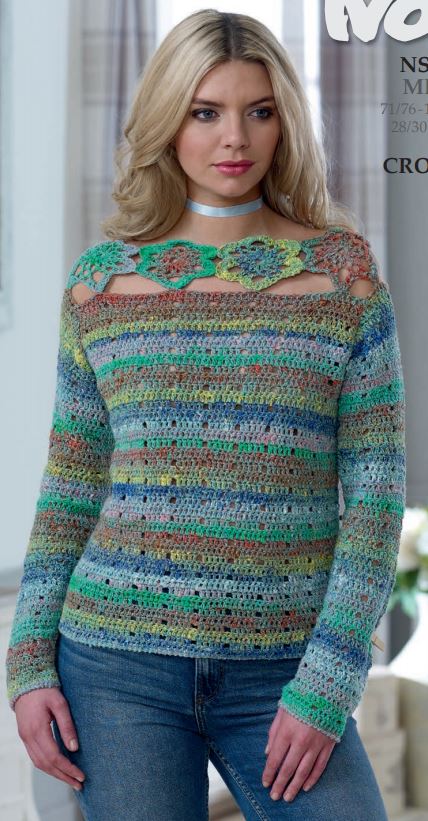 A Noro Pattern - Mirai Crochet Sweater (PDF)