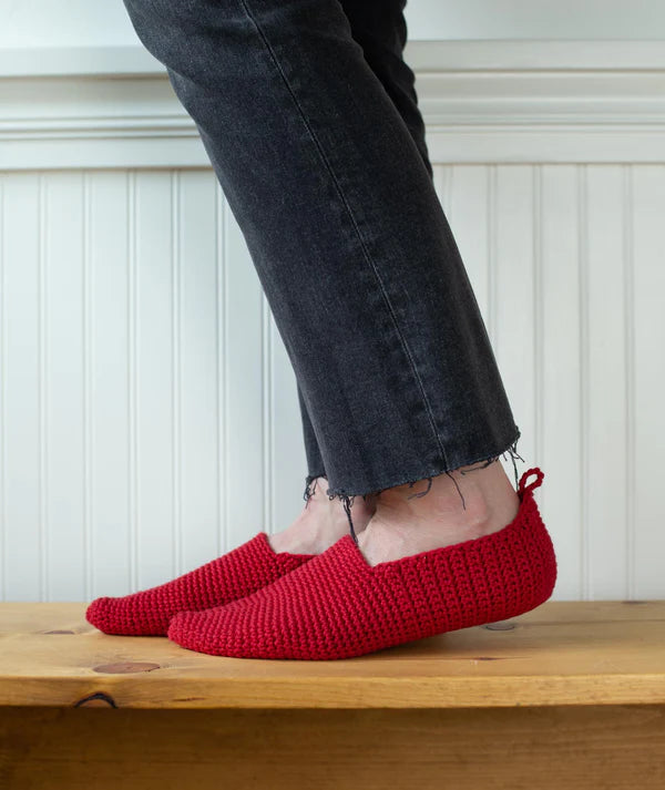A FREE Churchmouse Yarns and Teas Pattern - Crocheted Moroccan-Style Slippers (PDF)