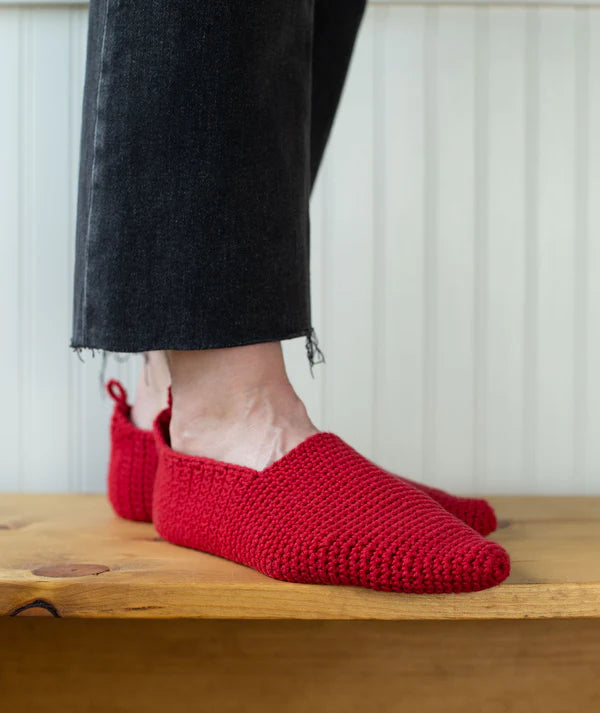 A FREE Churchmouse Yarns and Teas Pattern - Crocheted Moroccan-Style Slippers (PDF)