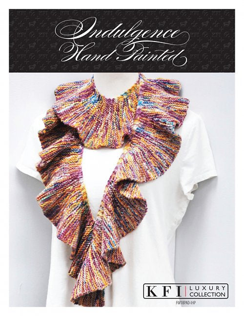 An Indulgence Hand-Painted Pattern - Curly Scarf (PDF)