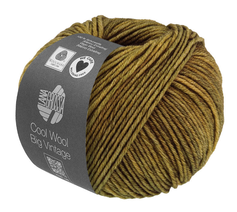 Lana Grossa Cool Wool Big Vintage - Tobacco Vintage Tweed (Color #7181)