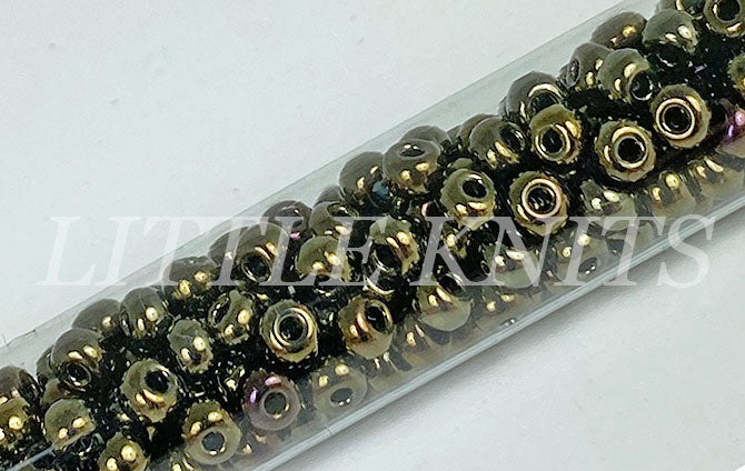 6/0 Czech Seed Beads  - Brown Iris (Color #59115) 20 Gram Tube