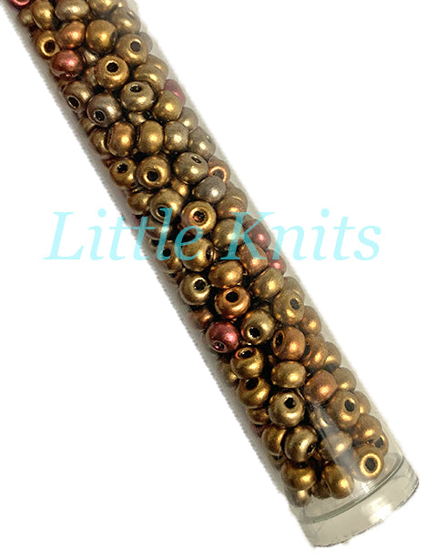 6/0 Czech Seed Beads  - Gold Rainbow (Color #01610) 20 Gram Tube