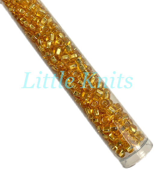 6/0 Czech Seed Beads  - Silver Lined Gold (Color #17050) 20 Gram Tube