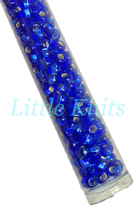 6/0 Czech Seed Beads  - Silver Lined Sapphire (Color #37050) 20 Gram Tube