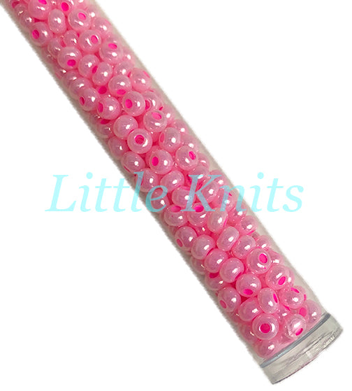 6/0 Czech Seed Beads  - Pink Ceylon (Color #37175) 20 Gram Tube