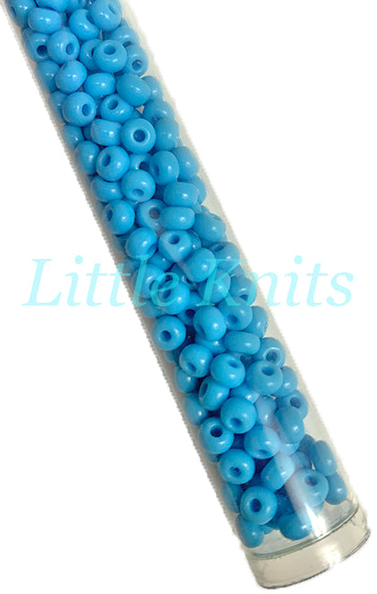 6/0 Czech Seed Beads  - Turquoise Blue (Color #63020) 20 Gram Tube