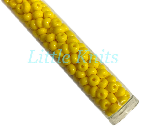 6/0 Czech Seed Beads  - Opaque Dark Yellow (Color #83130) 20 Gram Tube